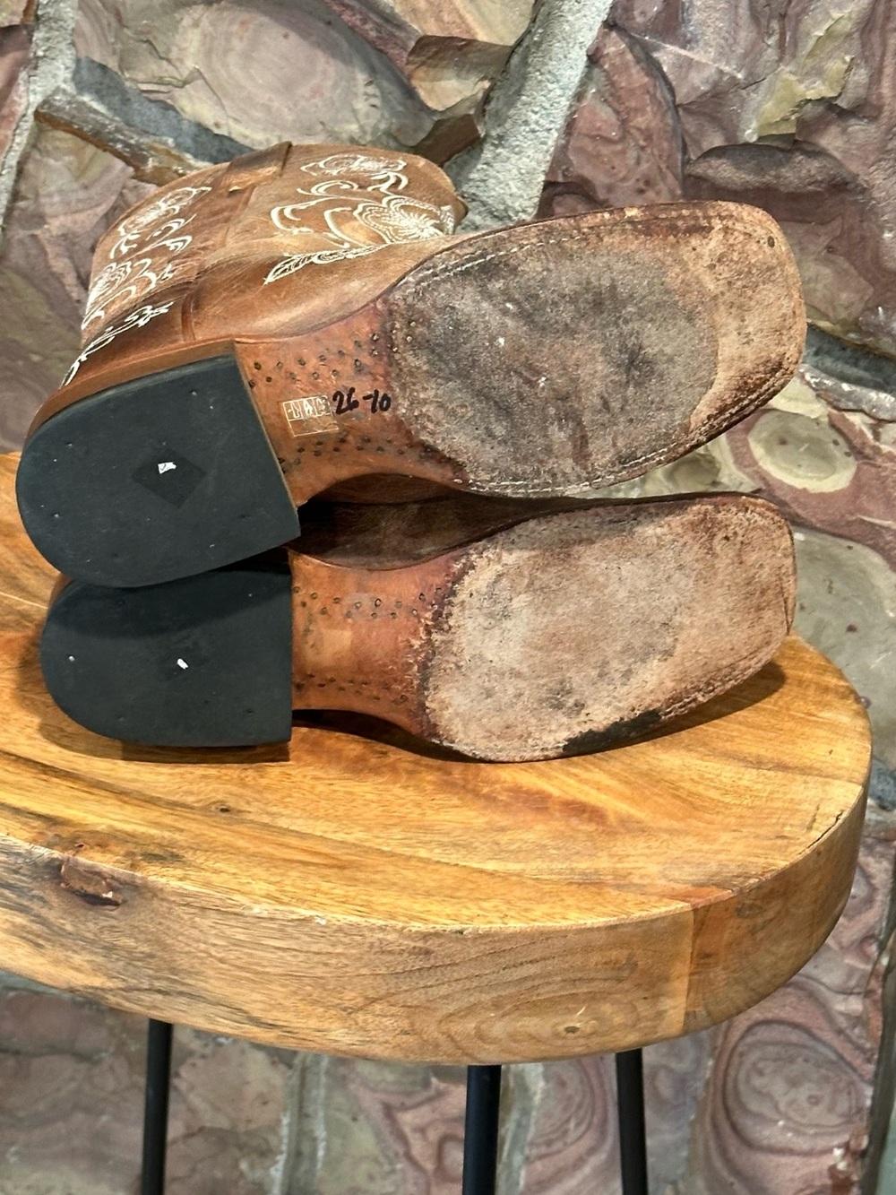 Shyanne Tan Brown Western Boot Interior Label Detail - Picture 4 of 15